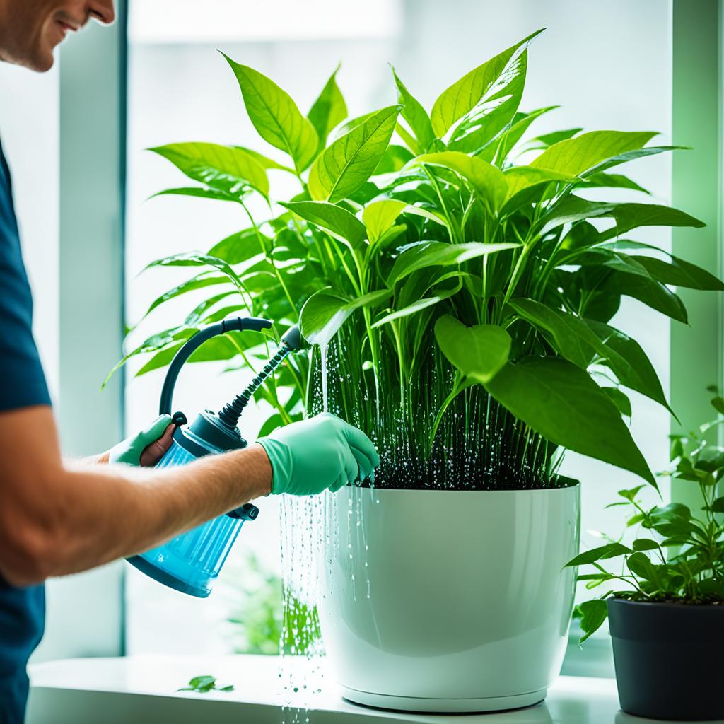 Air purifying plant care