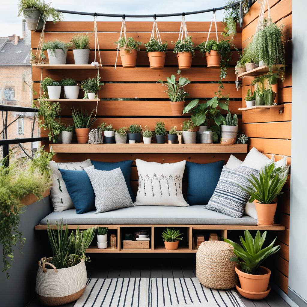 Balcony storage solutions