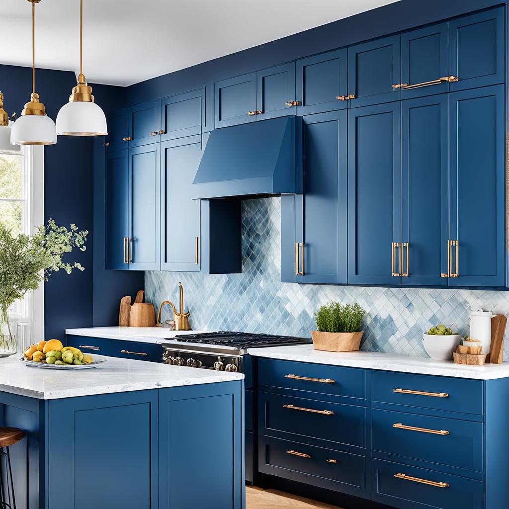 Blue kitchen cabinets spectrum