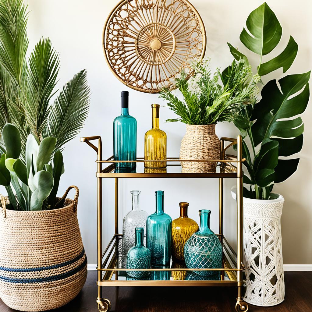 Boho-Chic Bar Cart