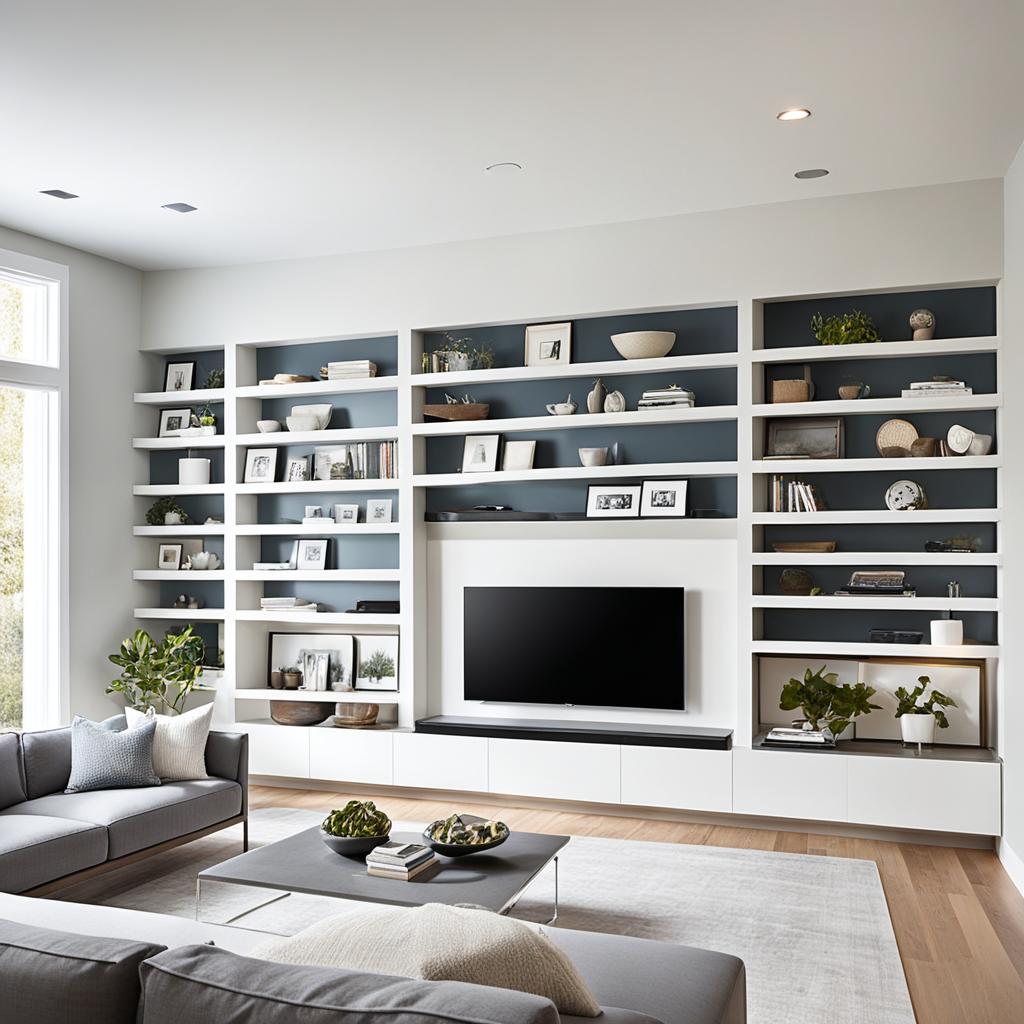 Built-in tv shelving