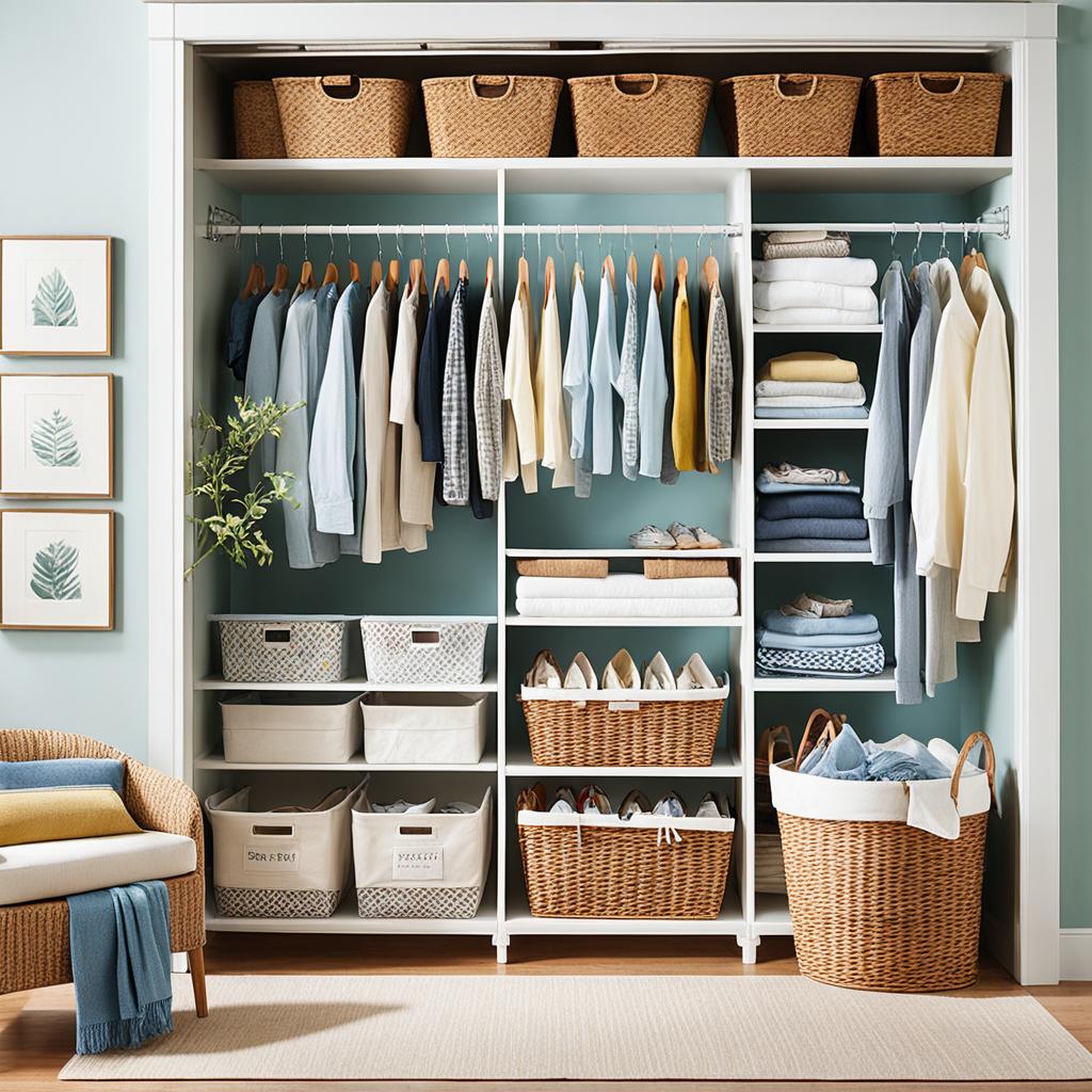 Closet baskets for organization