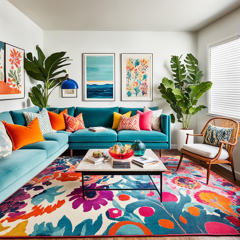 Colorful area rugs