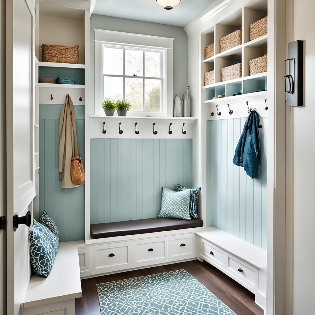 Compact mudroom design