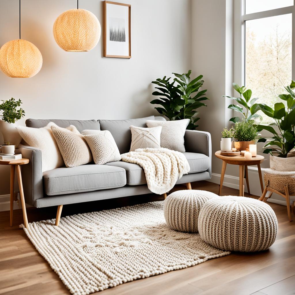 Cozy ambiance in a hygge living room