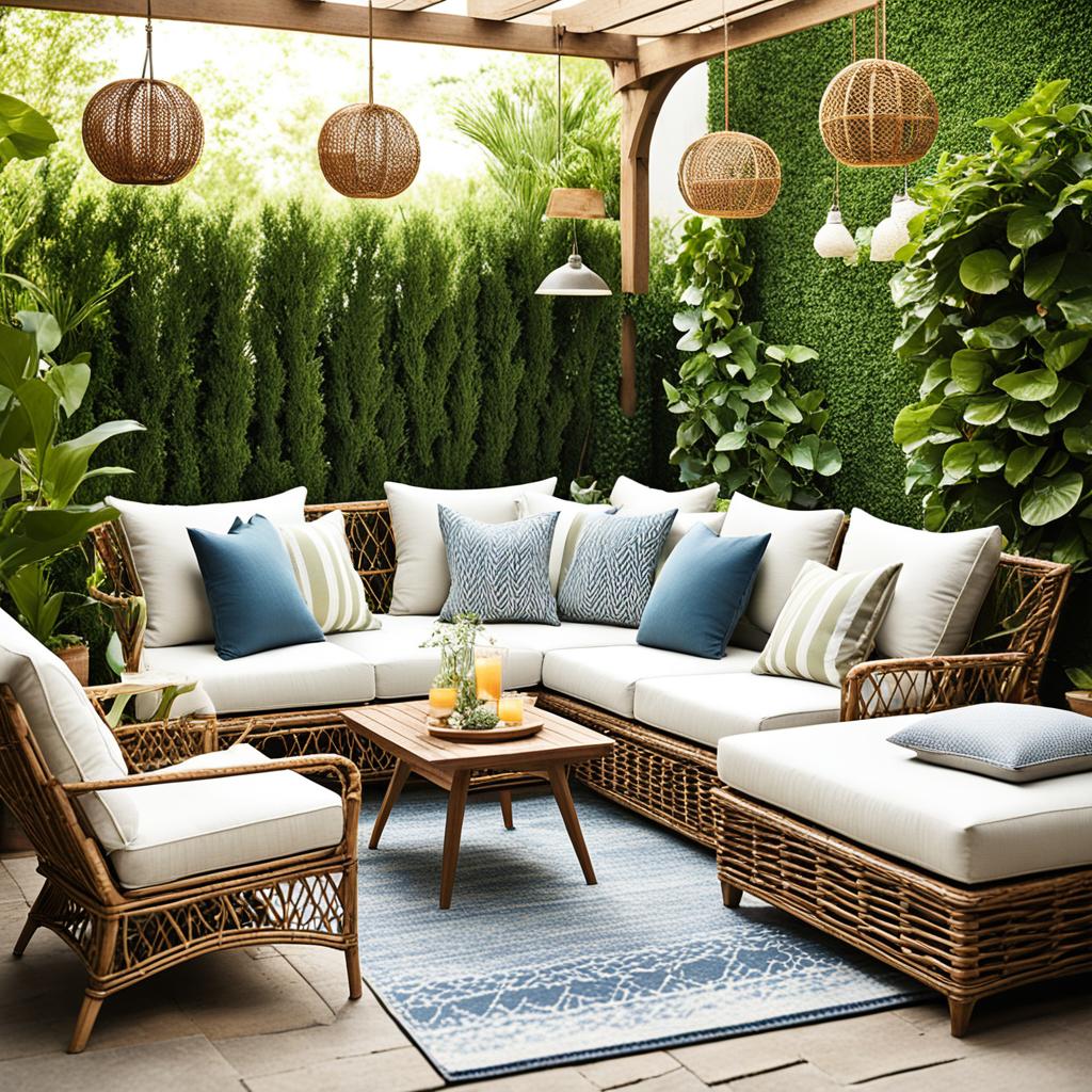 Cozy outdoor lounge furniture