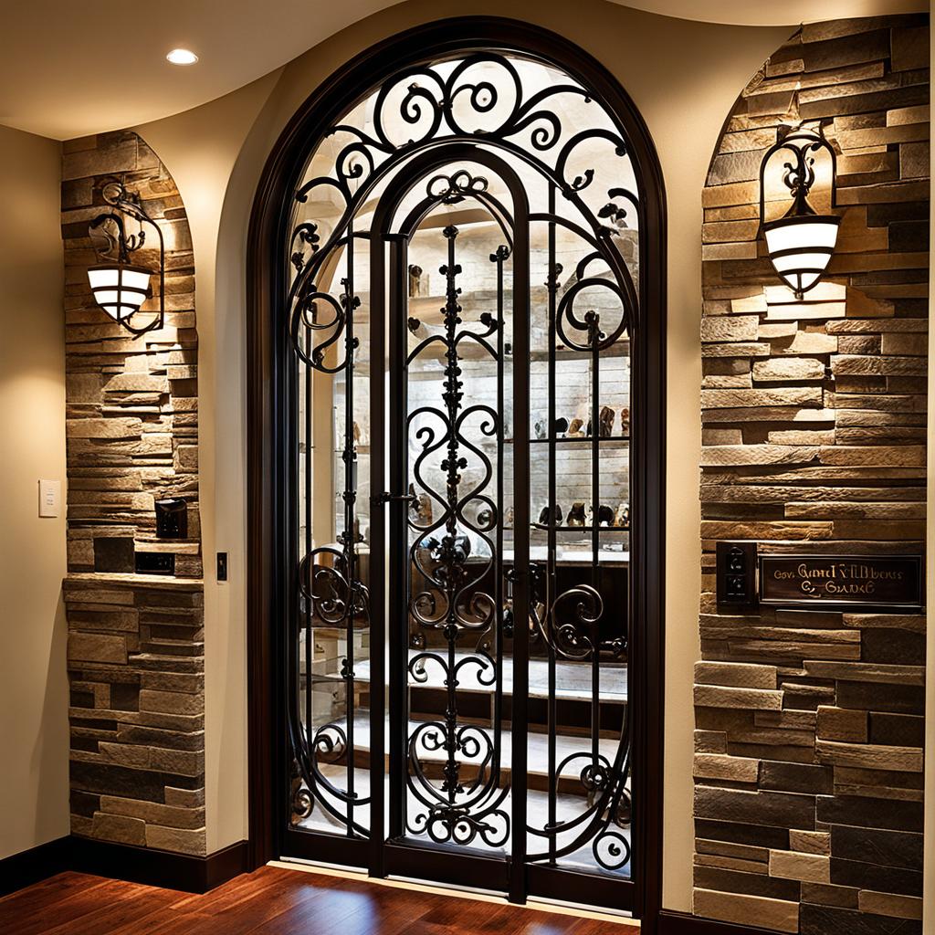 Custom wine cellar doors