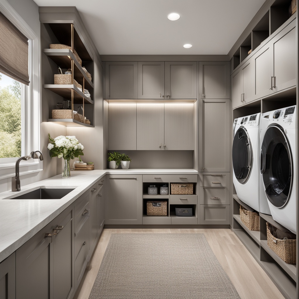 Customized laundry room cabinets