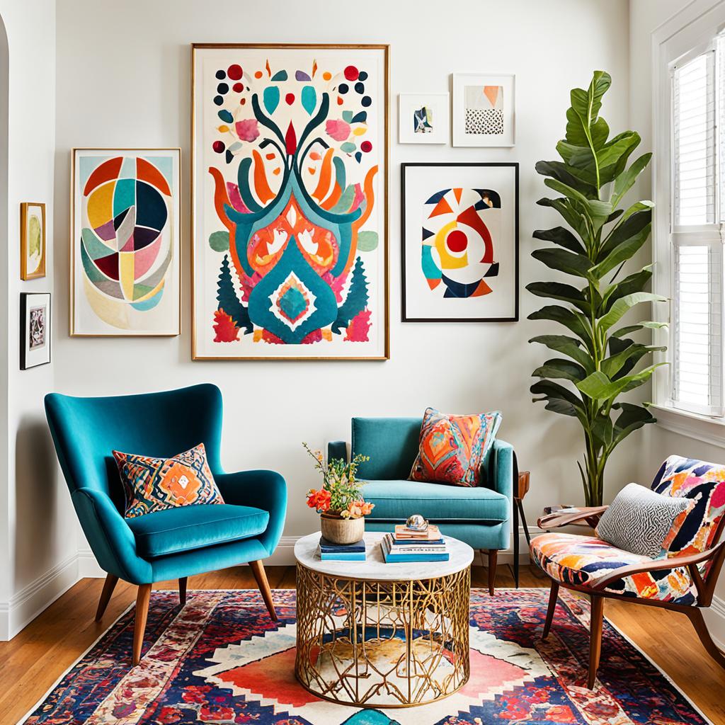 Eclectic furniture mix