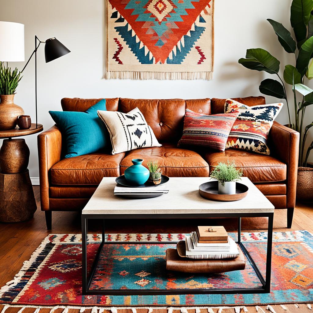 Eclectic living room with diverse elements