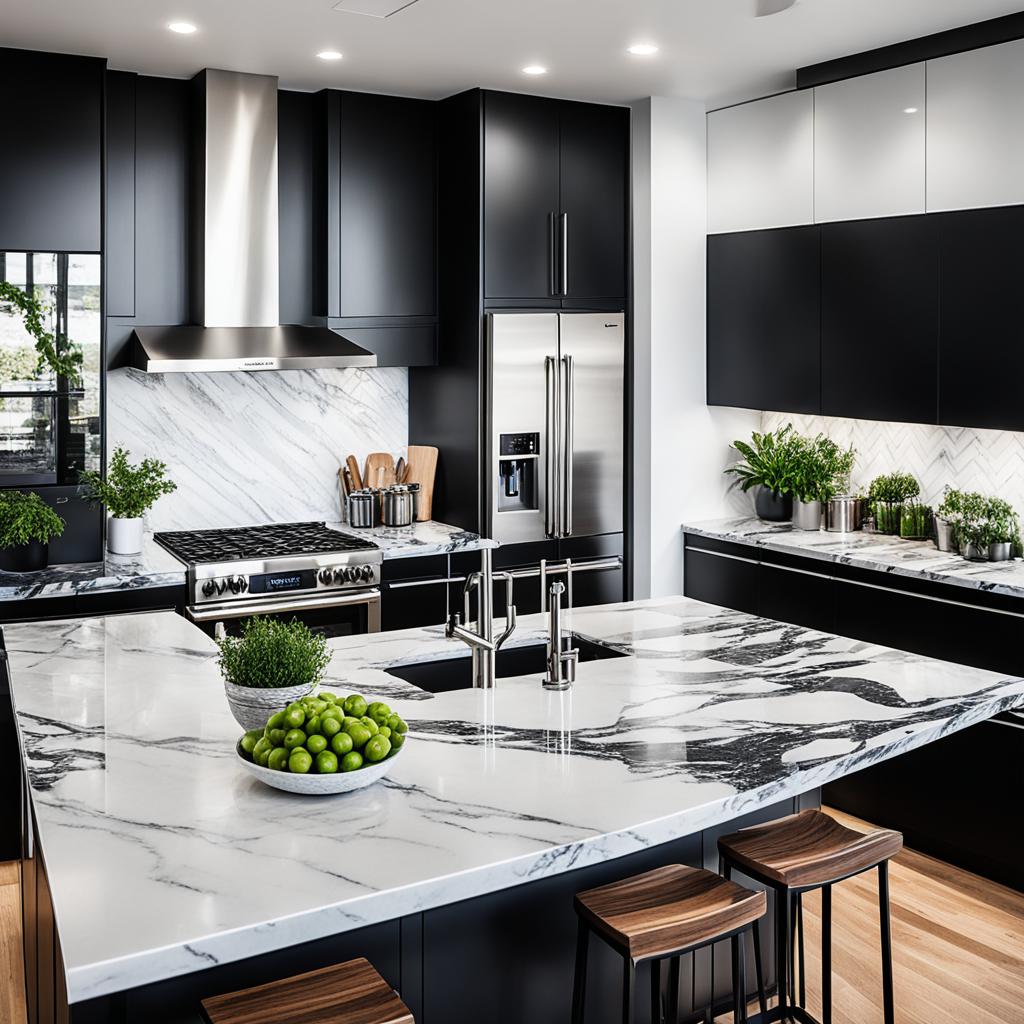 Elegant monochrome kitchen design