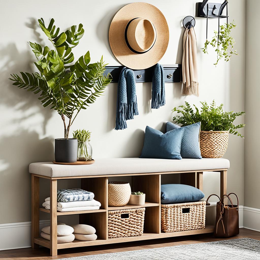 Entryway styling tips with storage solutions