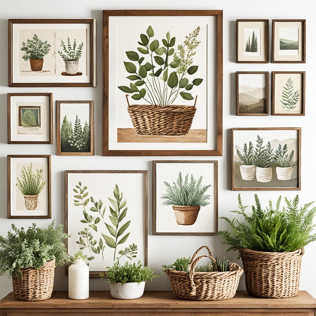 Farmhouse gallery walls