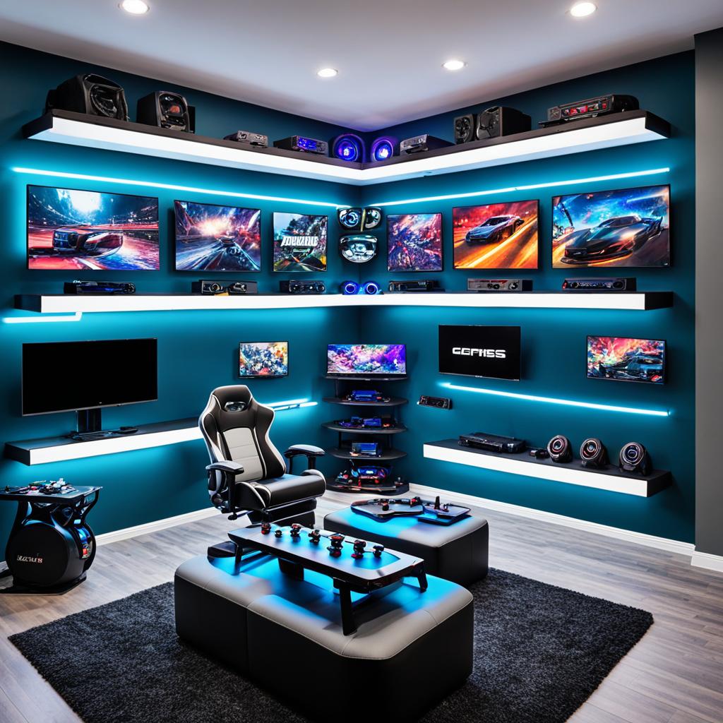 Garage Man Cave Gaming Setup