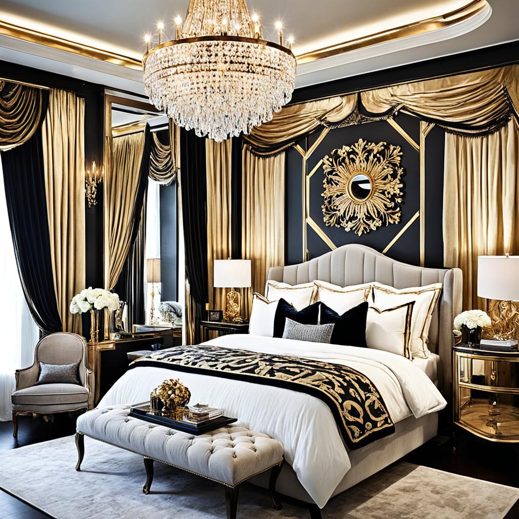 Glamorous bedroom interior