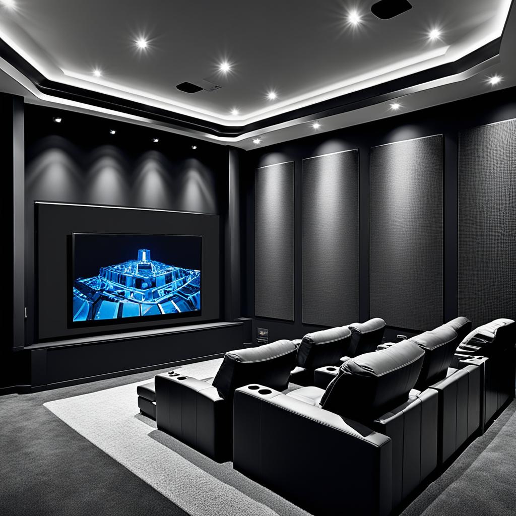 Home theater with surround sound system