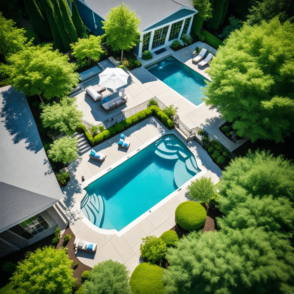 Inground pool backyard oasis