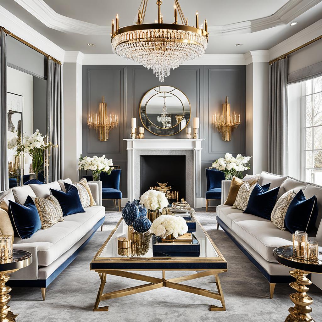 Lavish living room accents