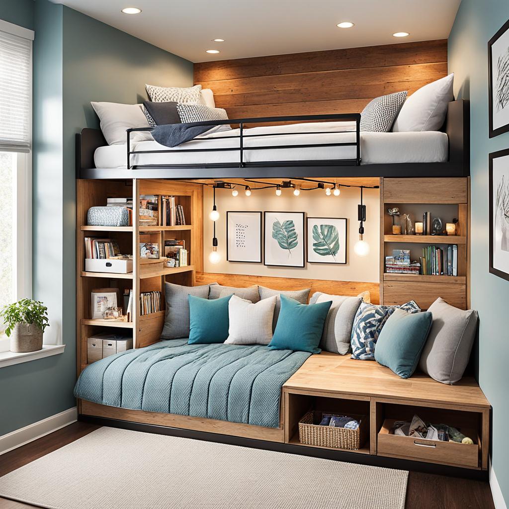 Loft bed storage solutions