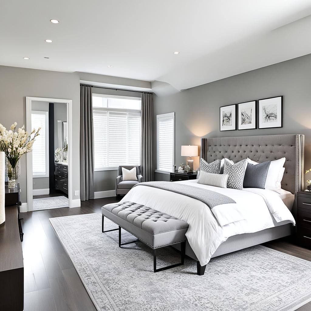 Luxurious master bedroom with ensuite bath