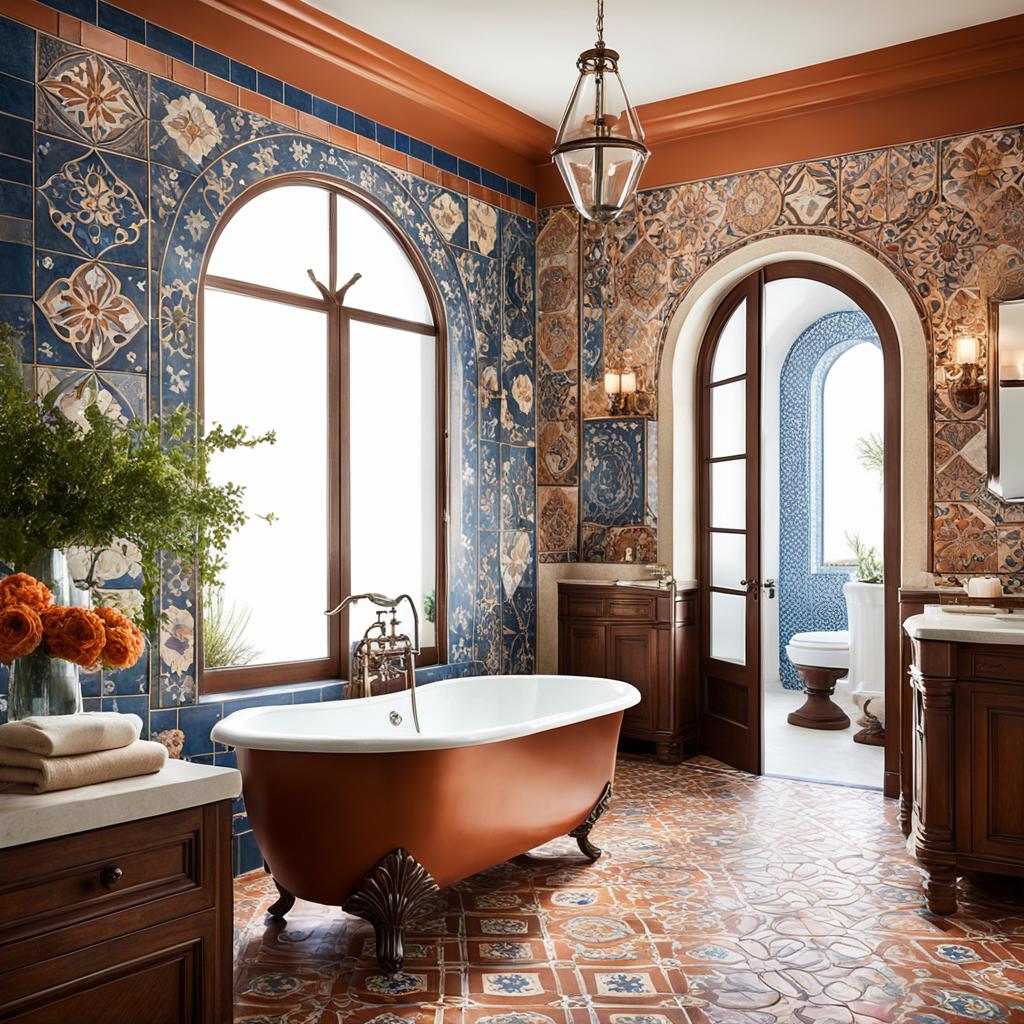 Mediterranean tiles bathroom