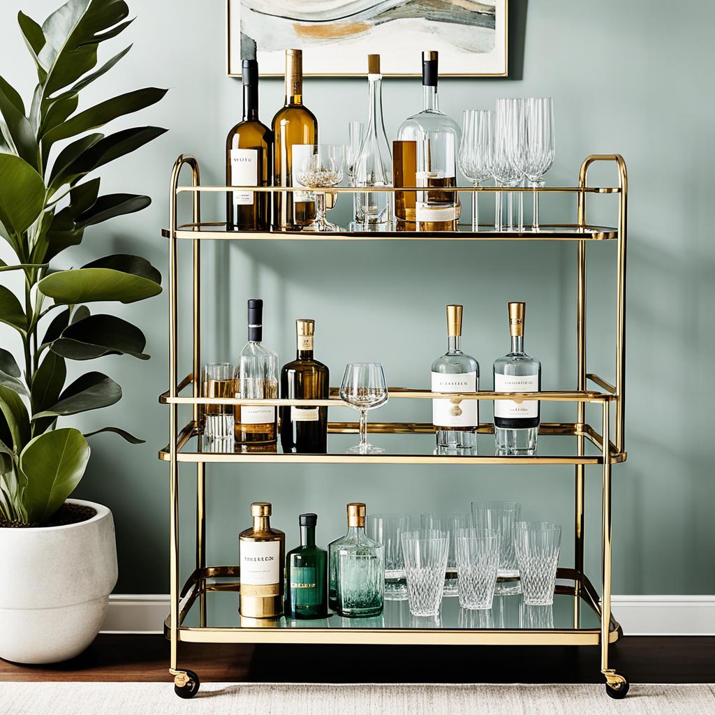 Mid-century modern bar cart