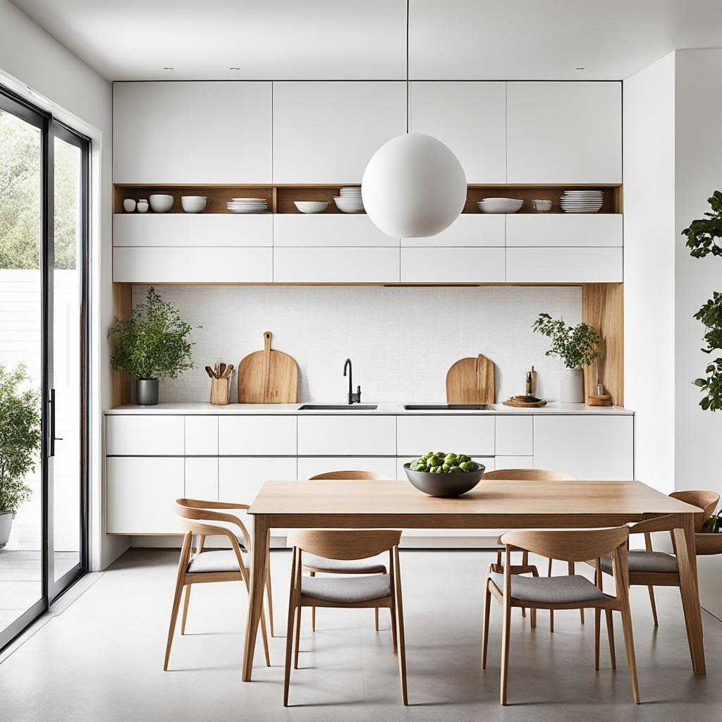 Minimalist Kitchen and Dining Area