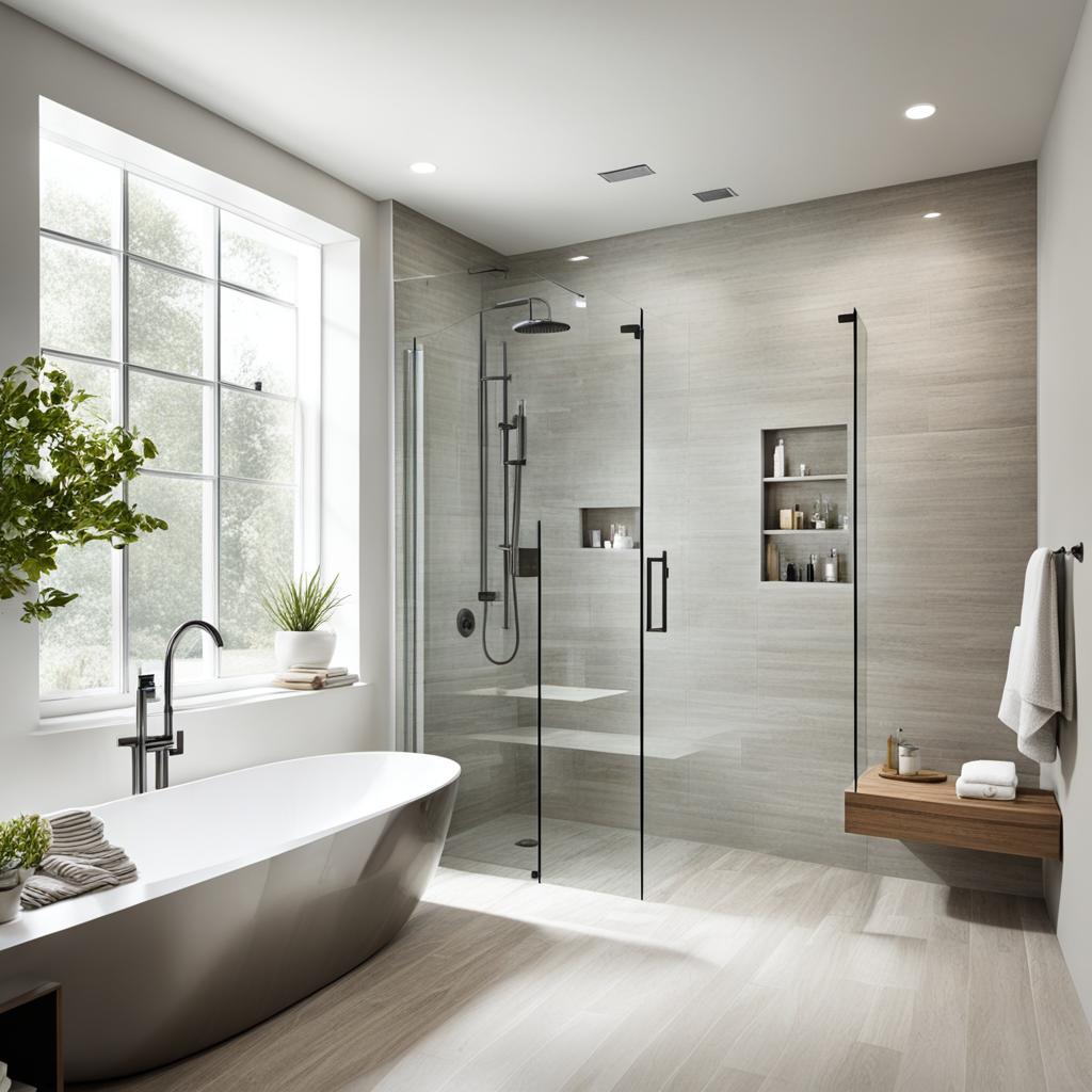 Modern curbless shower design