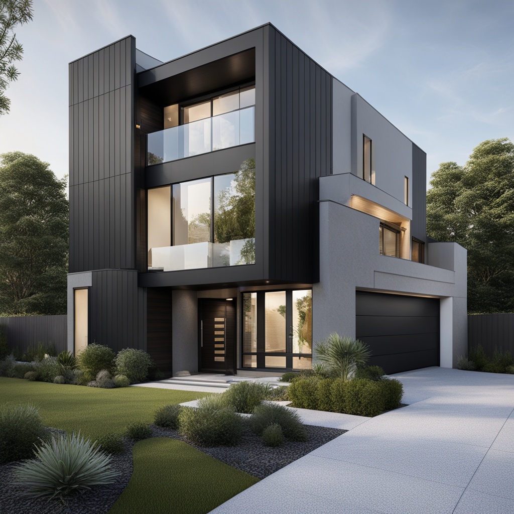 Modern gray house exterior color