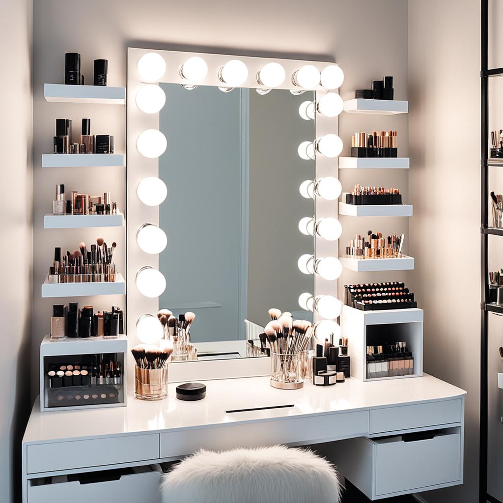 Modern makeup vanity