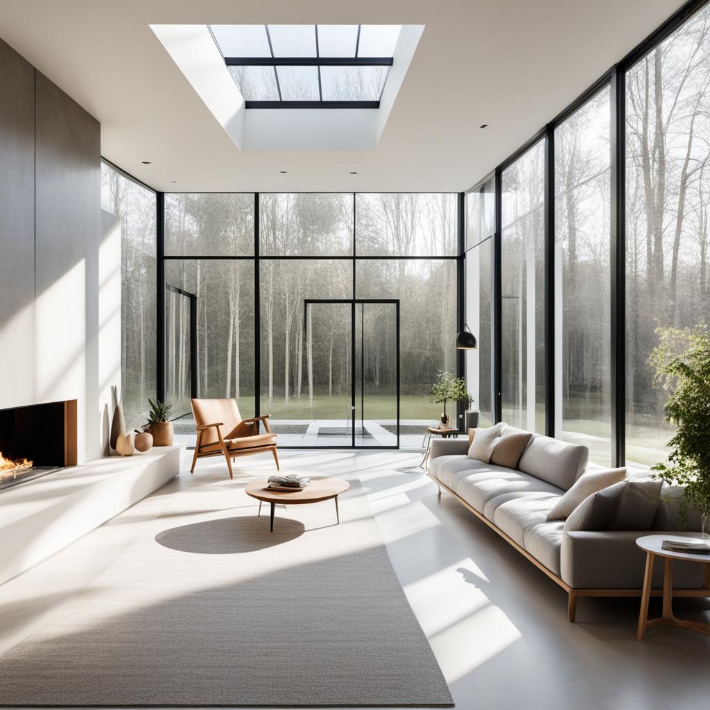 Natural lighting in a minimalist home