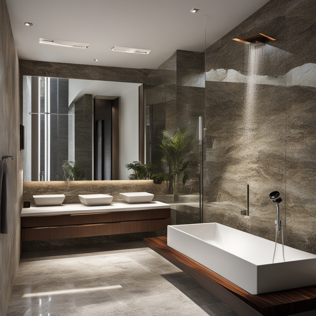 Natural stone bathroom finishes