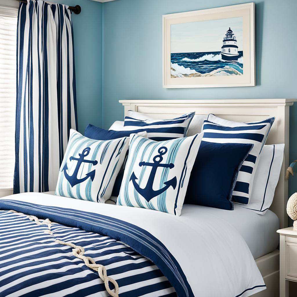 Nautical bedroom textiles