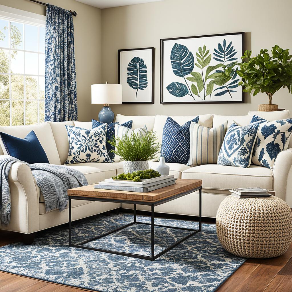 Pattern combination living room