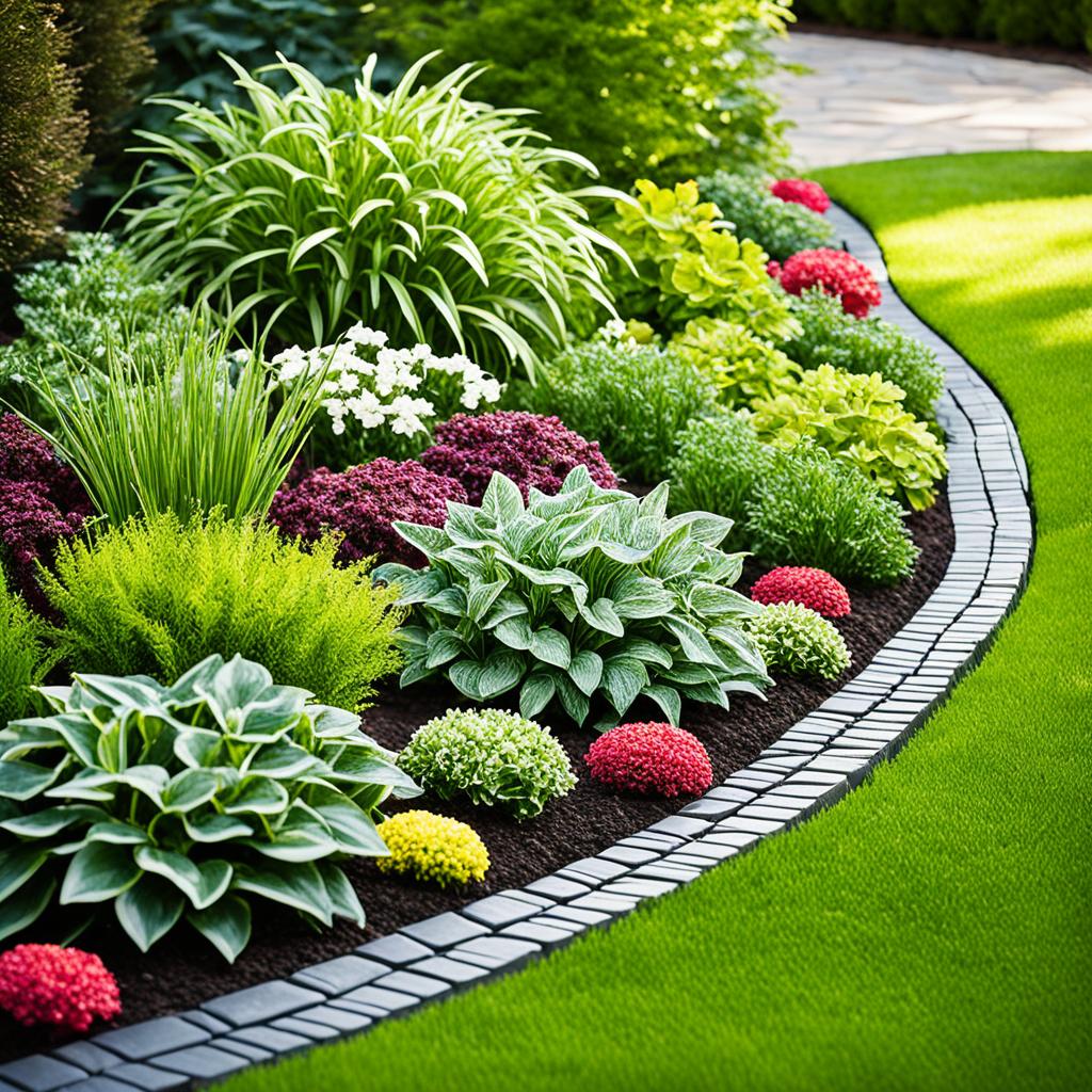 Plastic garden edging