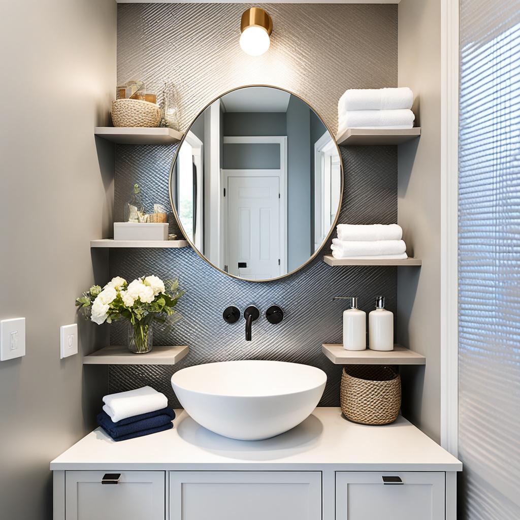 Powder room storage ideas