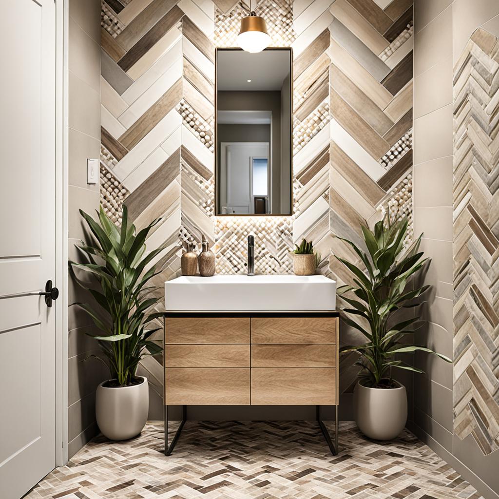 Powder room tile patterns