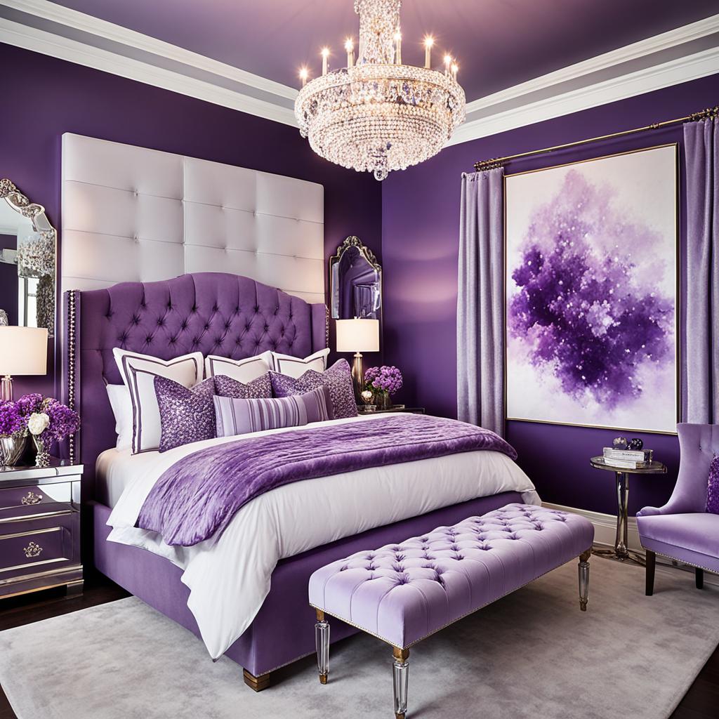 Purple bedroom design