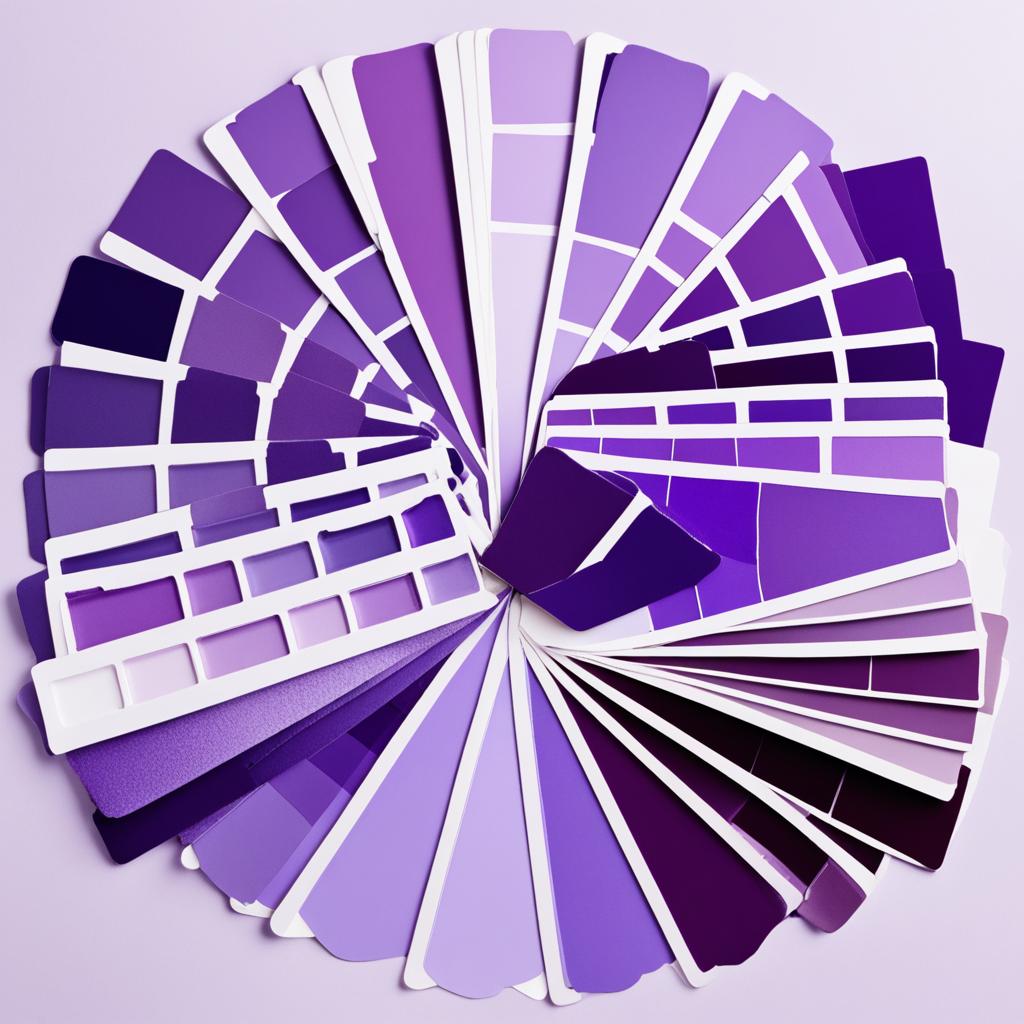 Purple paint swatches