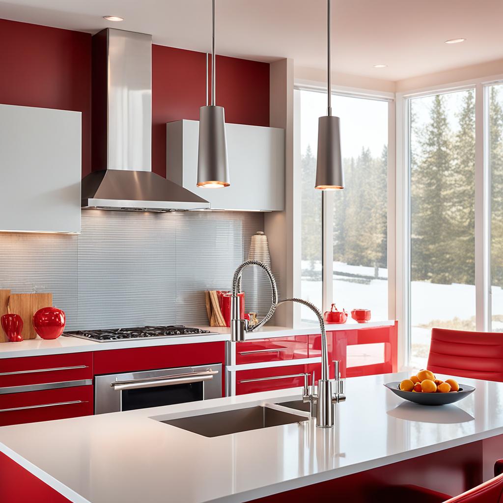 Red kitchen lighting fixtures