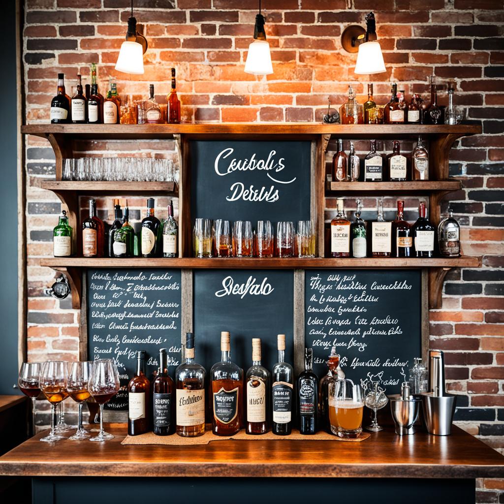 Rustic home bar design