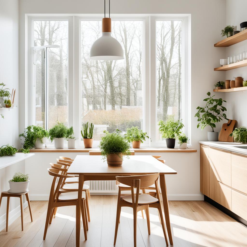 Scandinavian kitchen with clean lines and simple shapes