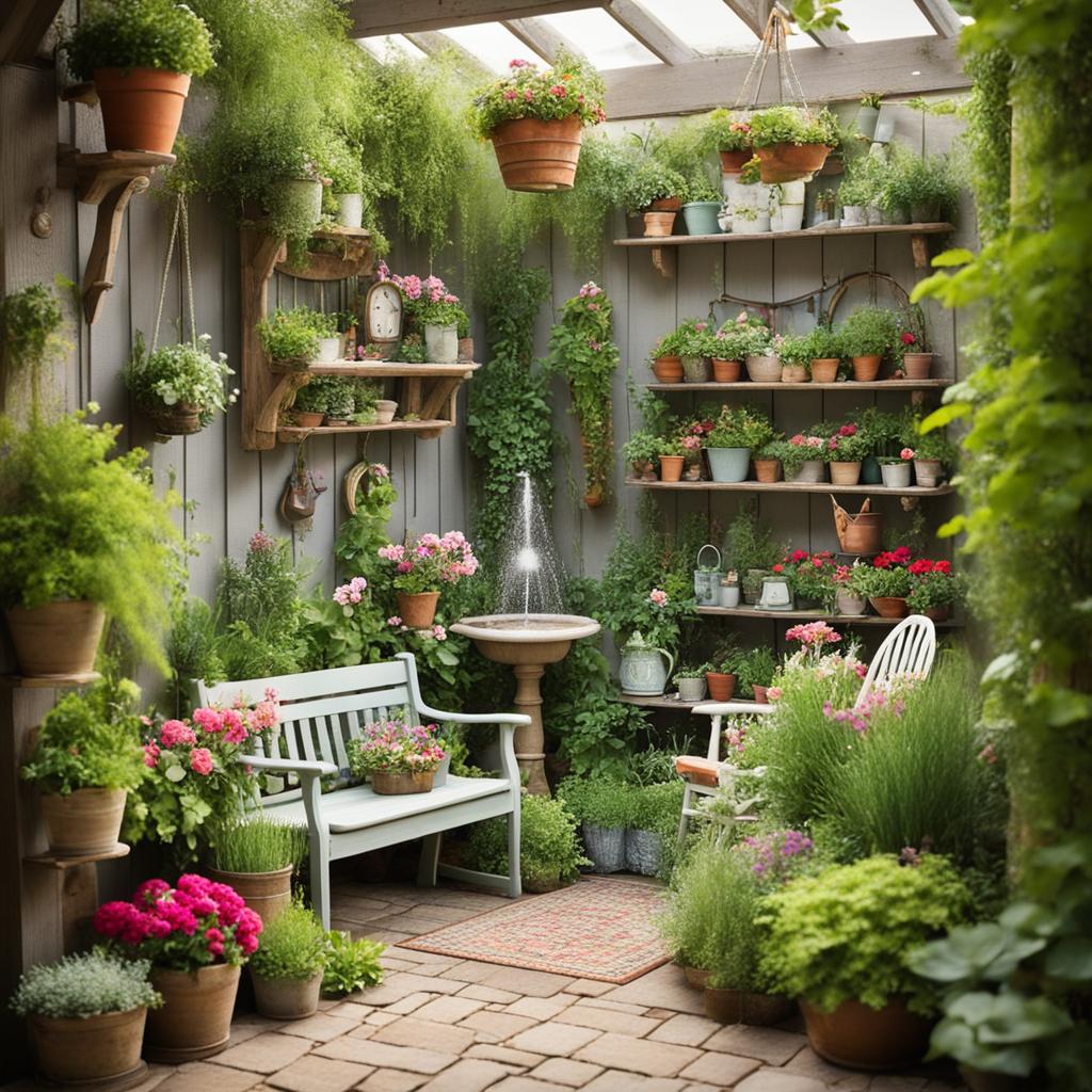 Secret garden-inspired indoor decor