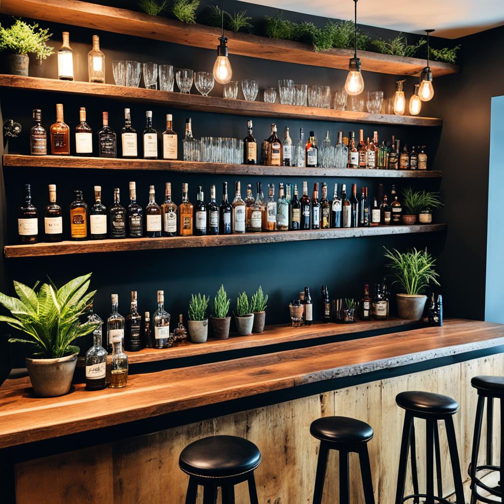 Small basement bar design