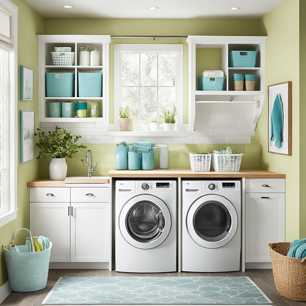 Space-saving laundry room storage units