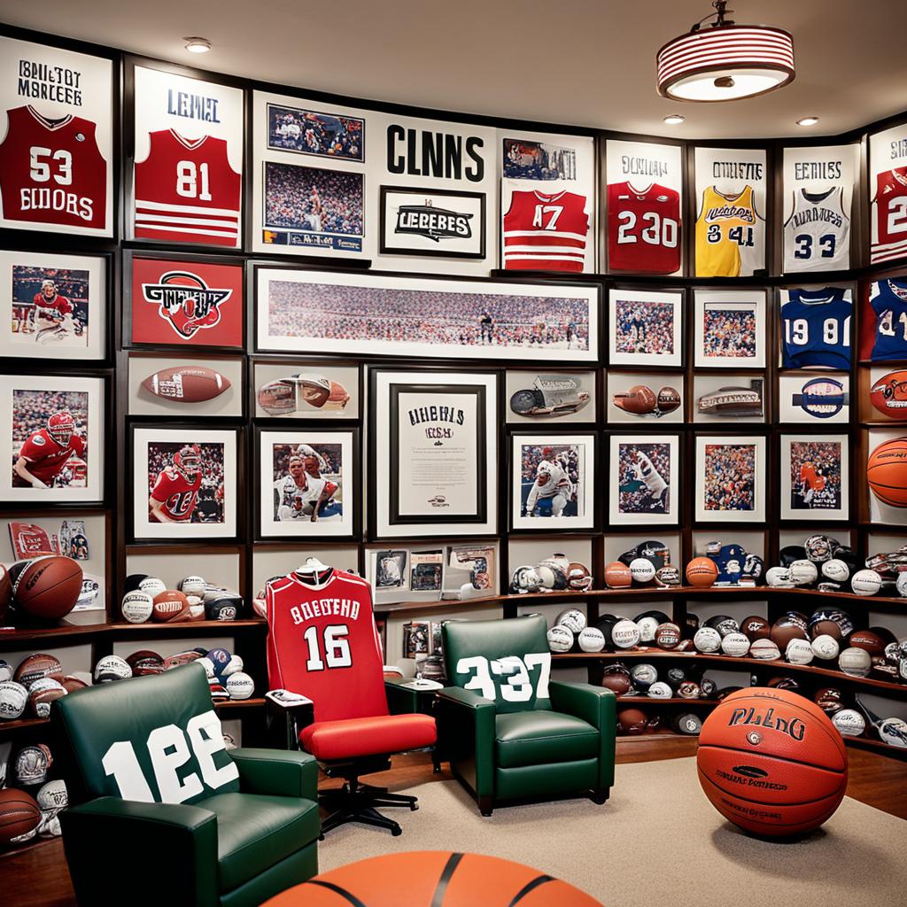 Sports memorabilia garage