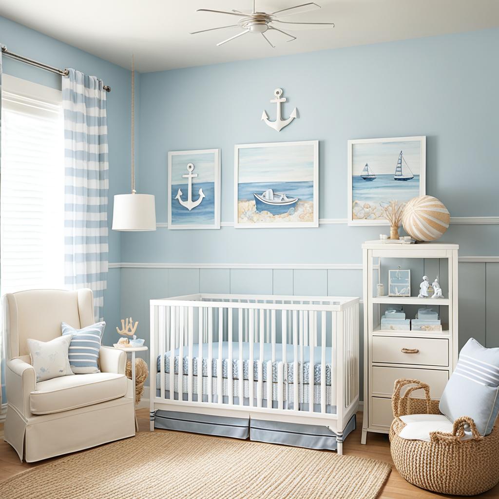 Subtle nautical nursery