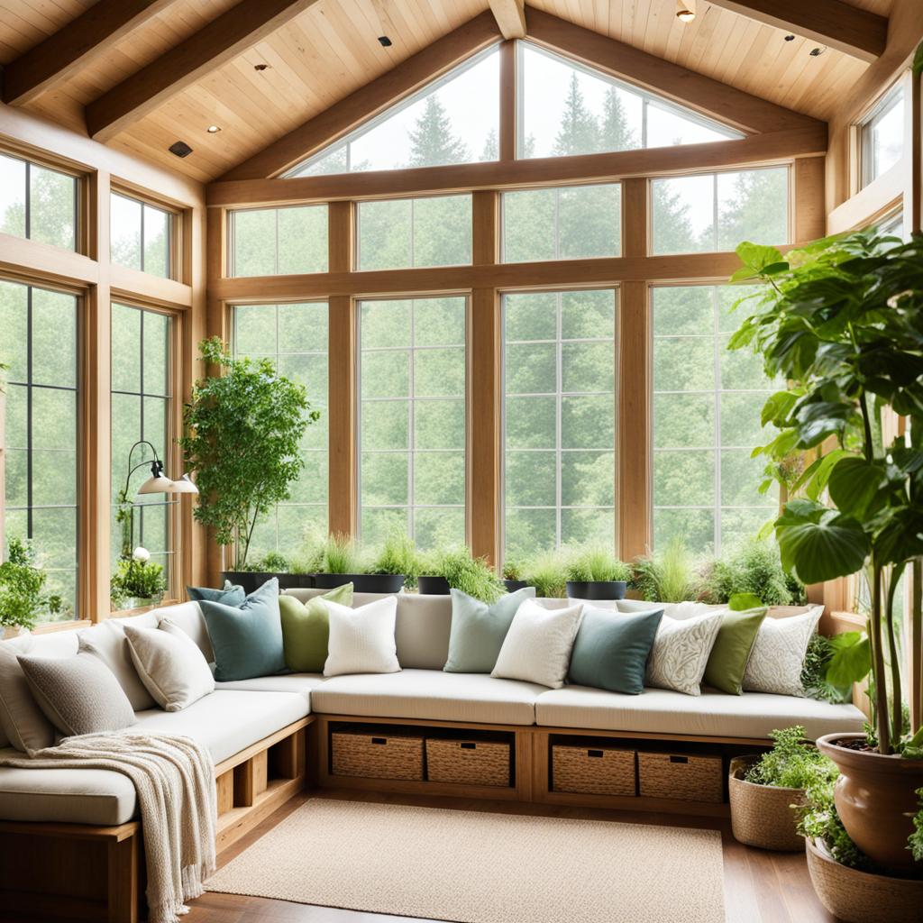 Sunroom design with natural light