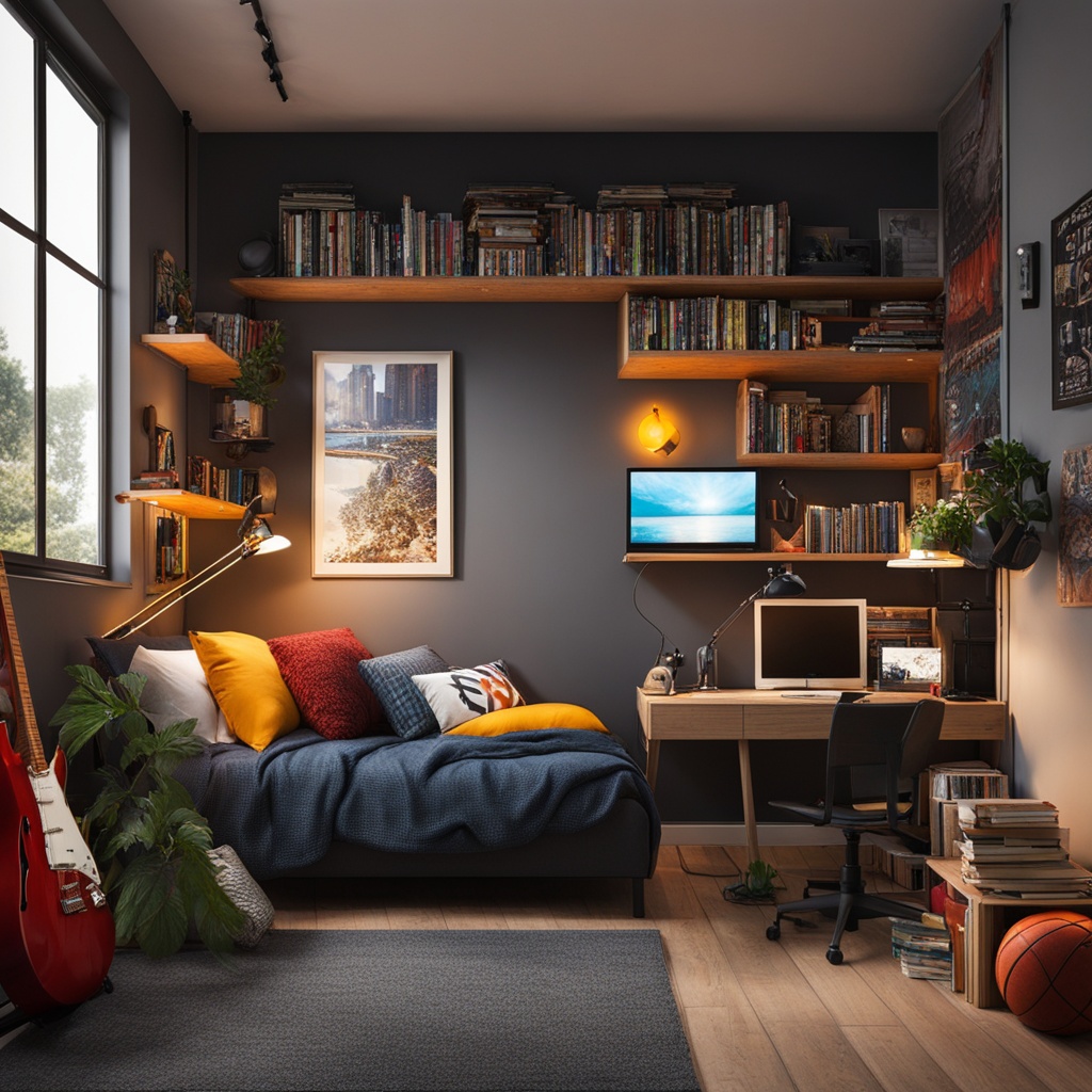 Teen Boy Bedroom with Interests and Hobbies