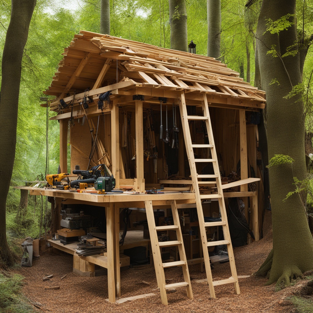 Treehouse building materials and tools